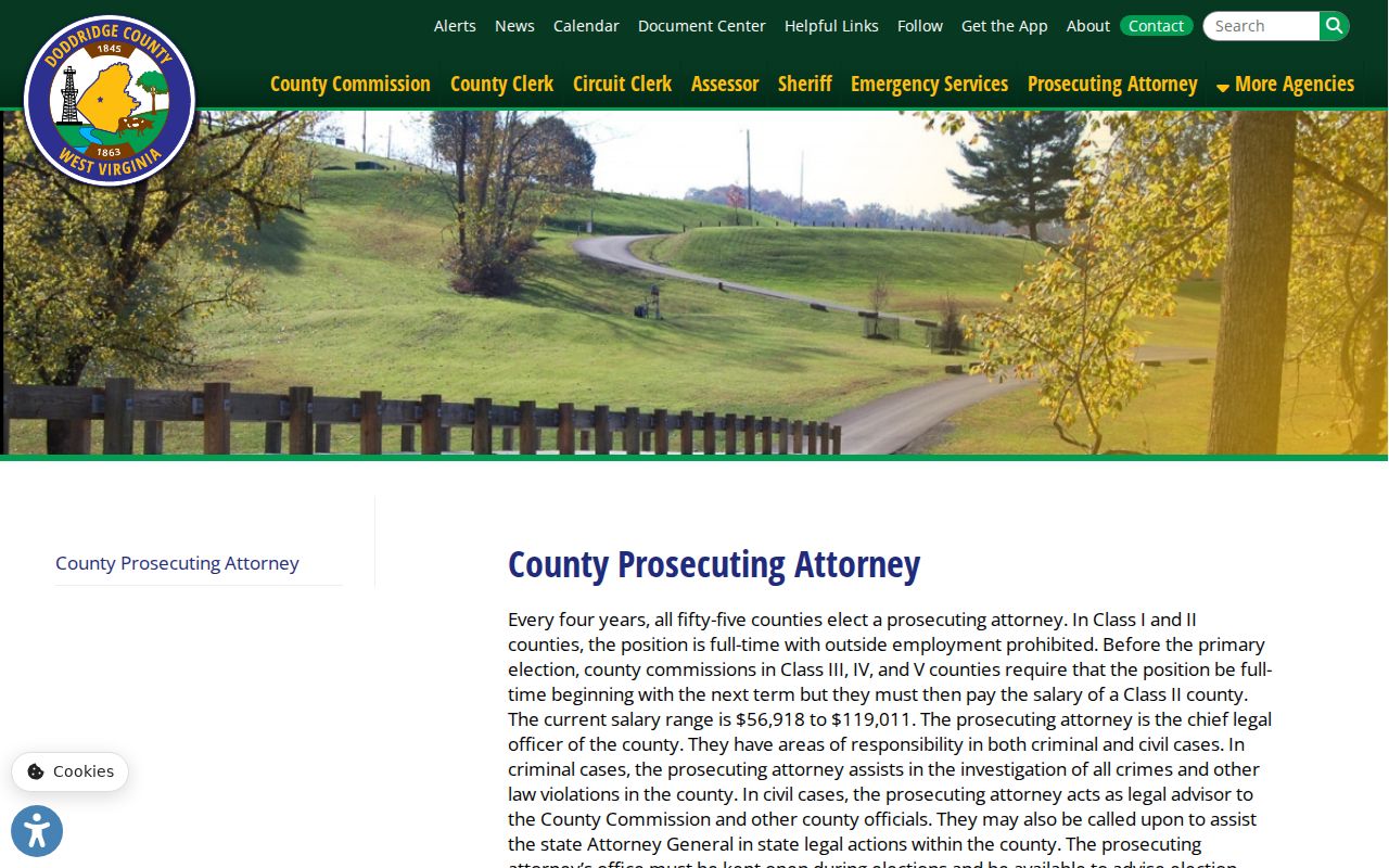 Doddridge County Prosecuting Attorney office for criminal court cases