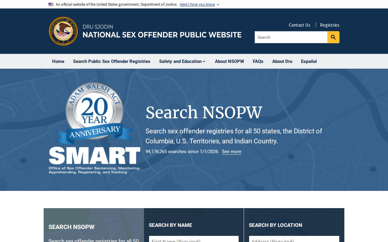 Doddridge County sex offender check using the national registry search