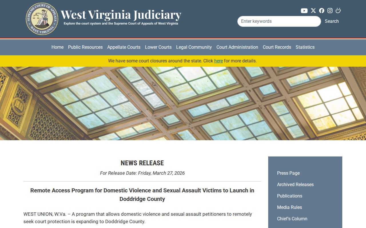 West Union court remote access program information