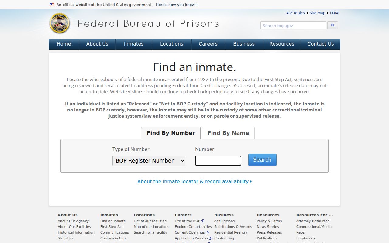 Doddridge County criminal record federal custody locator