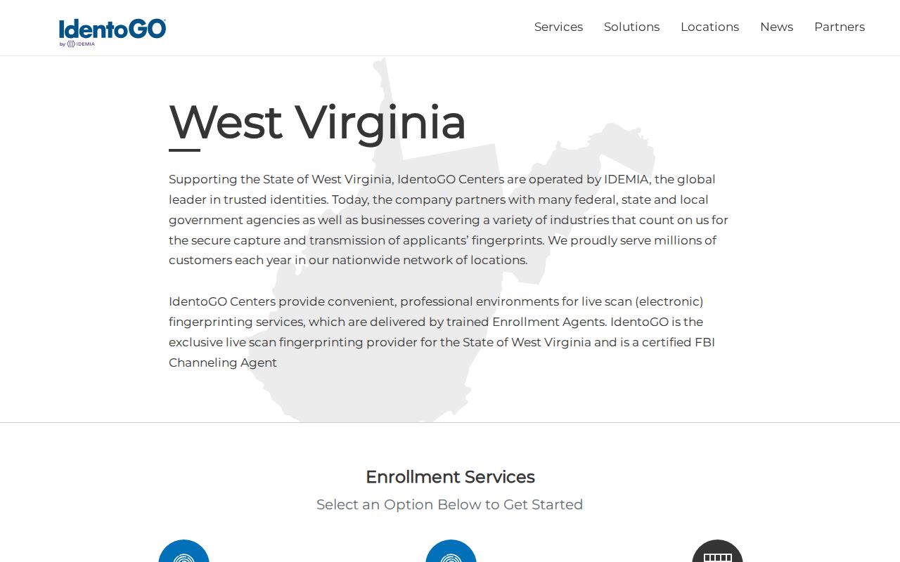 Doddridge County criminal record fingerprint appointment interface