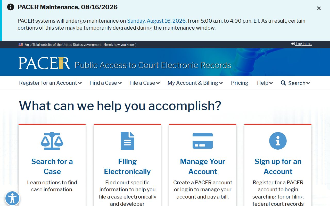 Doddridge County criminal history federal PACER record access